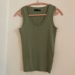 Dazy Mint Green Ribbed Fitted Knit Tank Top
Size-M(Runs Small)